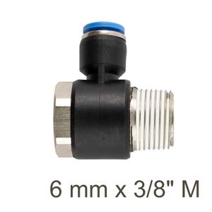 Swivel Elbow Pu 6mm X 3/8' M